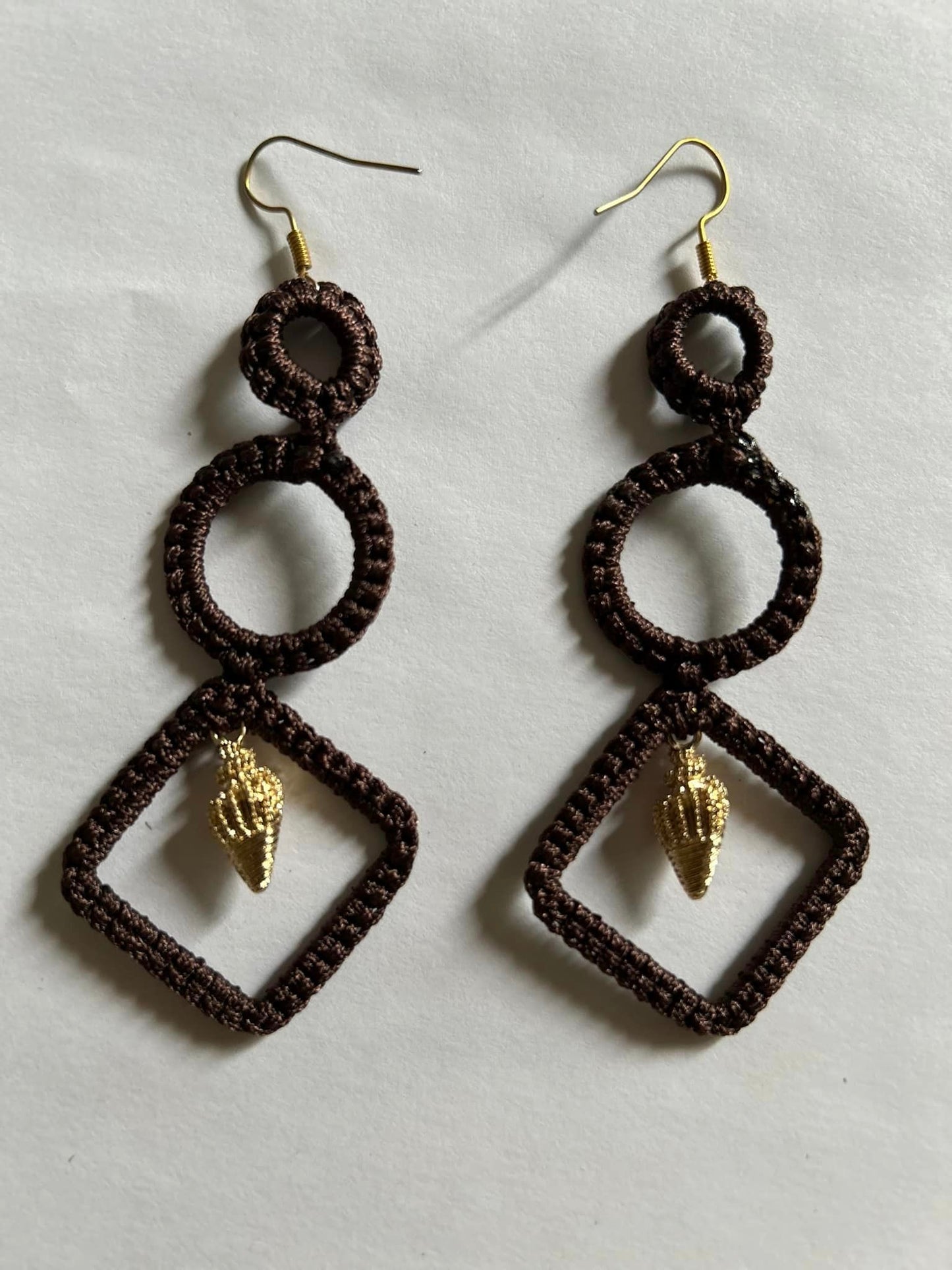 Boucles d'oreilles Marron Enchanté