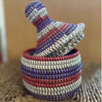 Très petits paniers avec couvercle Layou : Charme et Rangement