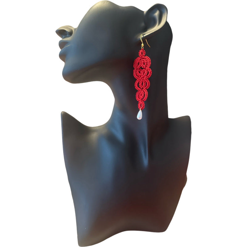 Boucles d'oreilles Pendantes "Flamme Andalouse" – Fait main
