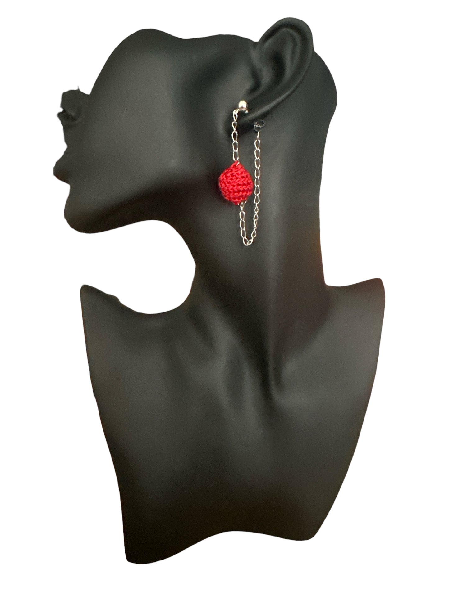 Boucles d'oreilles Pendantes "Balançoire Rubis" – Fait main