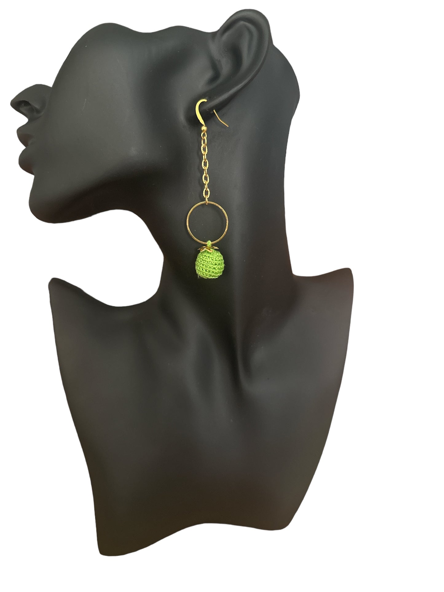 Boucles d'oreilles Pendantes "Pomme d'Or" – Fait main