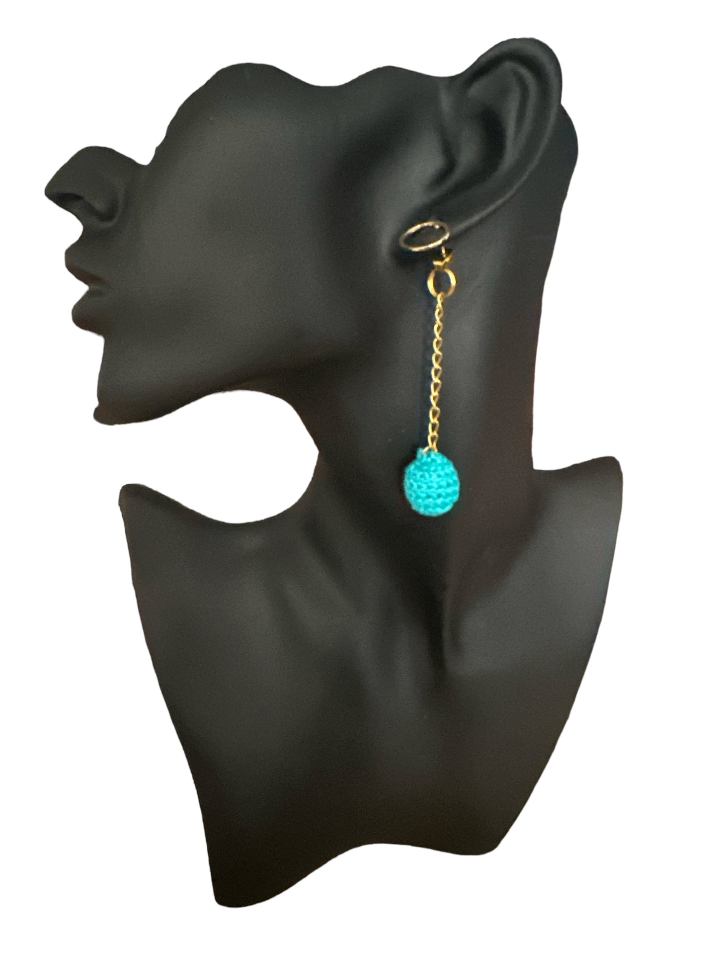 Boucles d'oreilles Pendantes "Lagon Doré" – Fait main