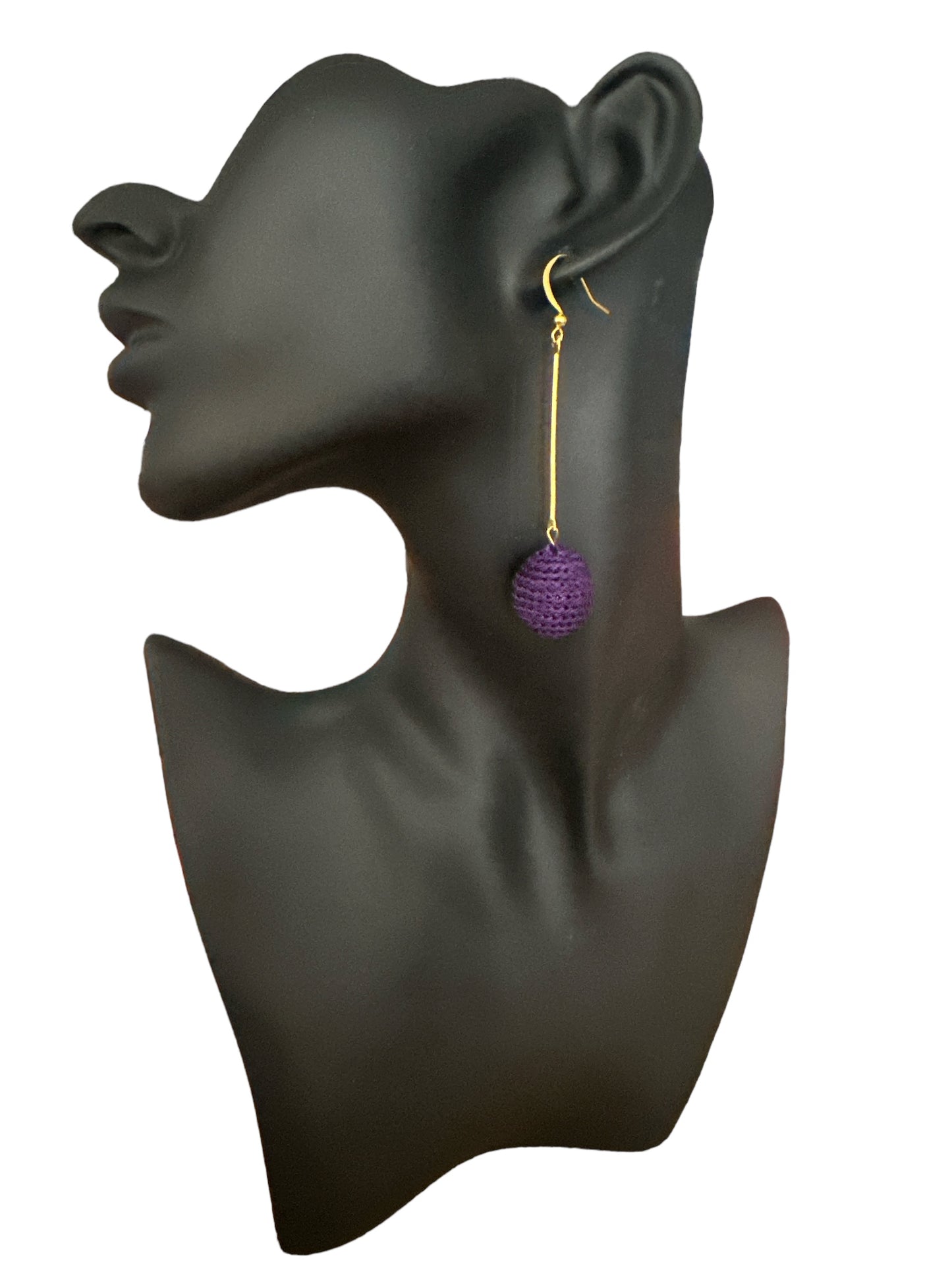 Boucles d'oreilles Pendantes "Tige d'Améthyste" – Fait main