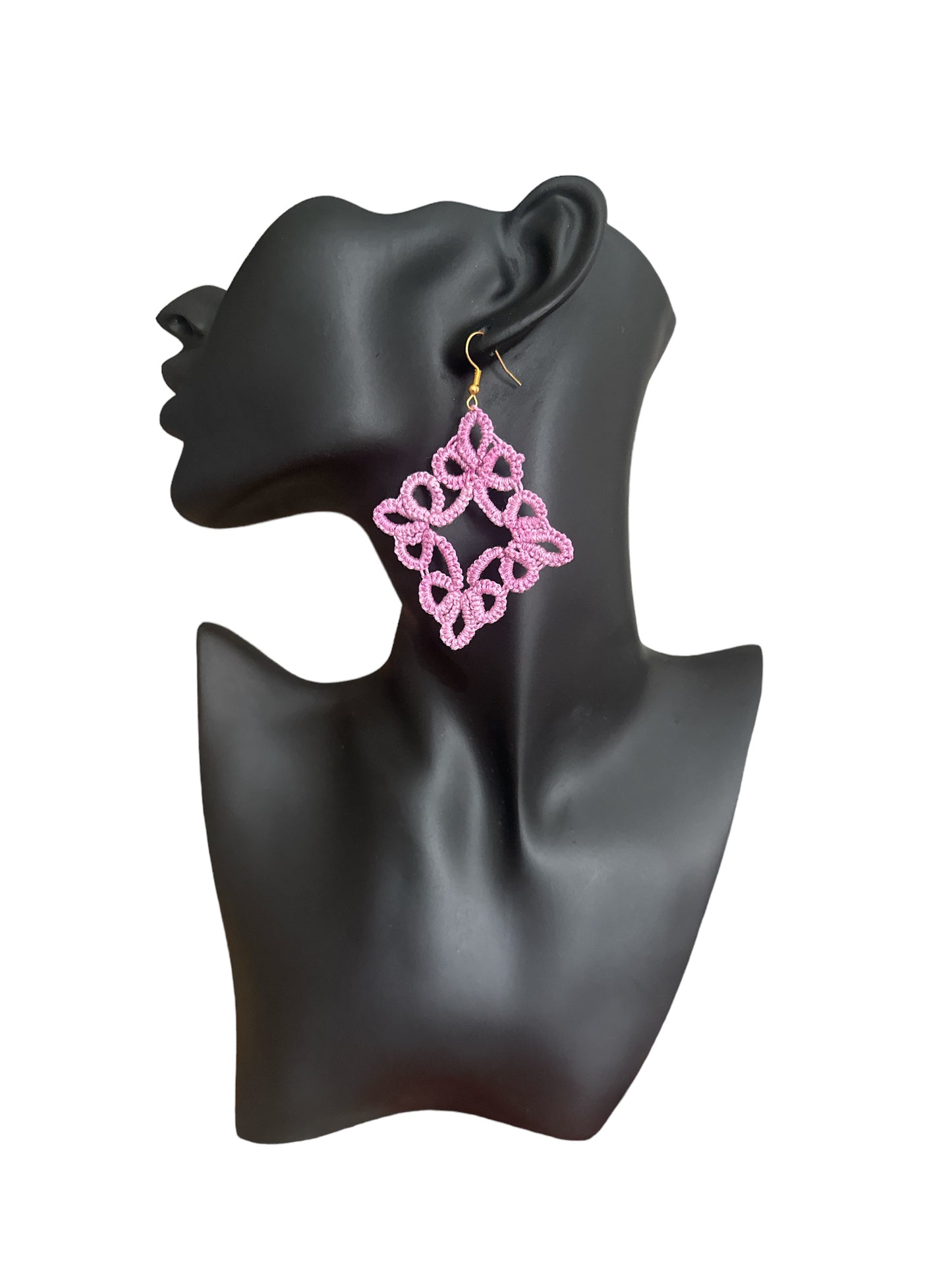 Boucles d'oreilles Pendantes "Rêve de Lilas" – Fait main