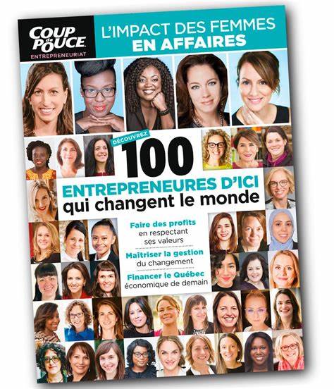 Angélique Marguerite Berthe Diène dans une édition spéciale du Coup de Pouce des 100 entrepreneures qui changent le monde