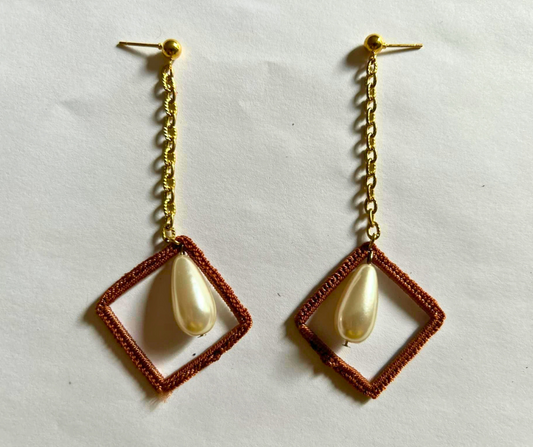 Boucles d'oreilles Perle Cascade