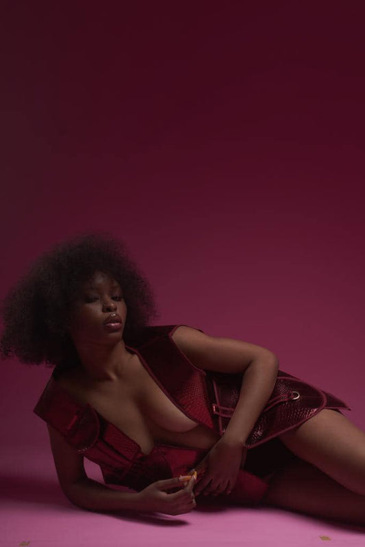 Gilet Simili Cuir sans manches - Imitation peau de serpent - Éthique et Élégant