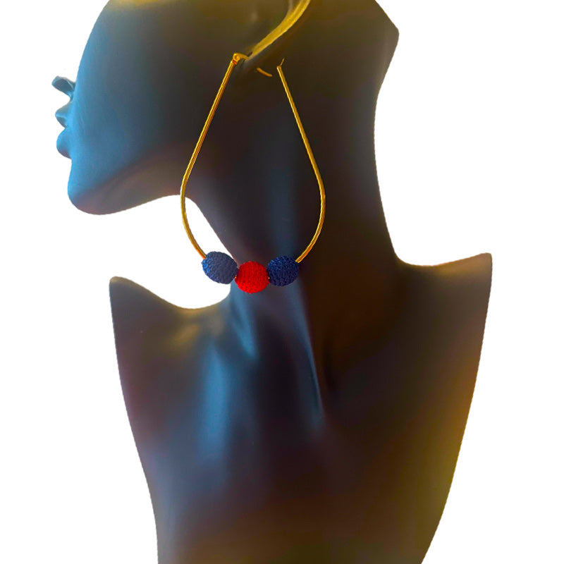 Boucles d'oreilles Gouttes "Trio Océan" – Fait main