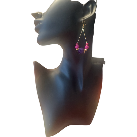 Boucles d'oreilles Pendantes "Baies Sauvages" – Fait main