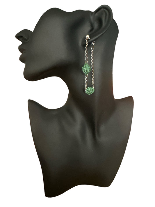 Boucles d'oreilles Pendantes "Duo Amazonie" – Fait main